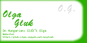 olga gluk business card